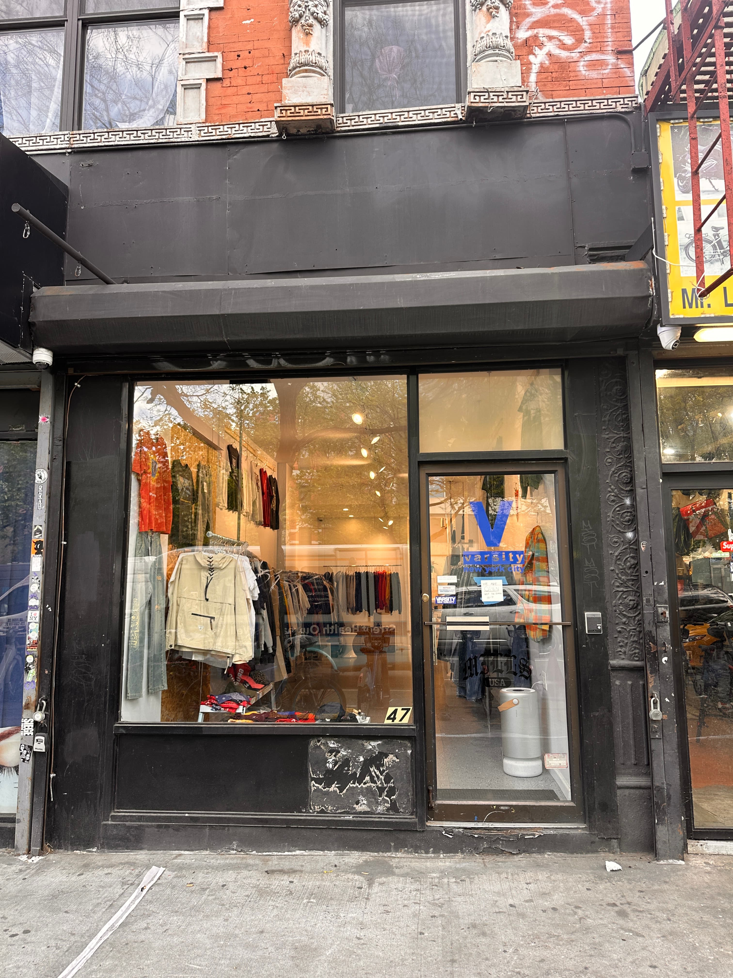 Varsity New York City storefront